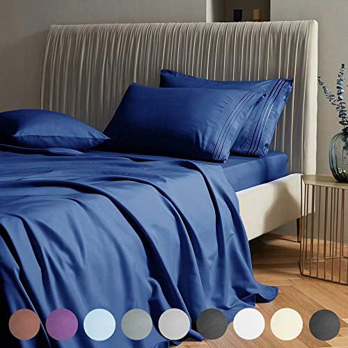 Brushed Microfiber 1800 Thread Count Percale SAKIAO Queen Size Bed Sheets Set